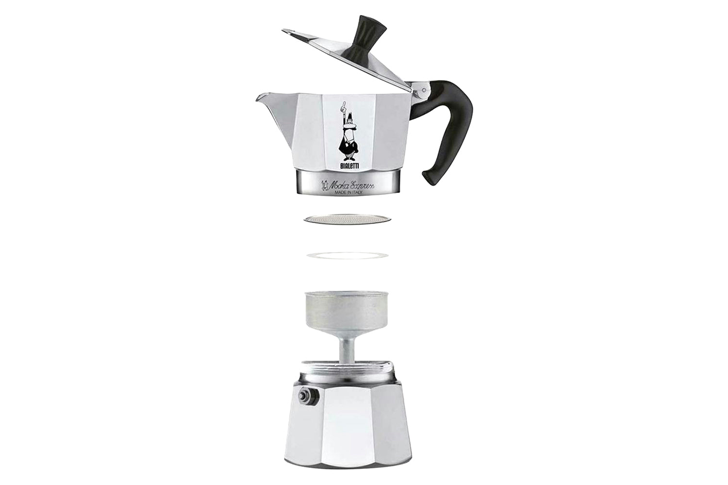Bialetti | Moka Express Traditional Italian Moka Pot | 3 Cup | Silver-3