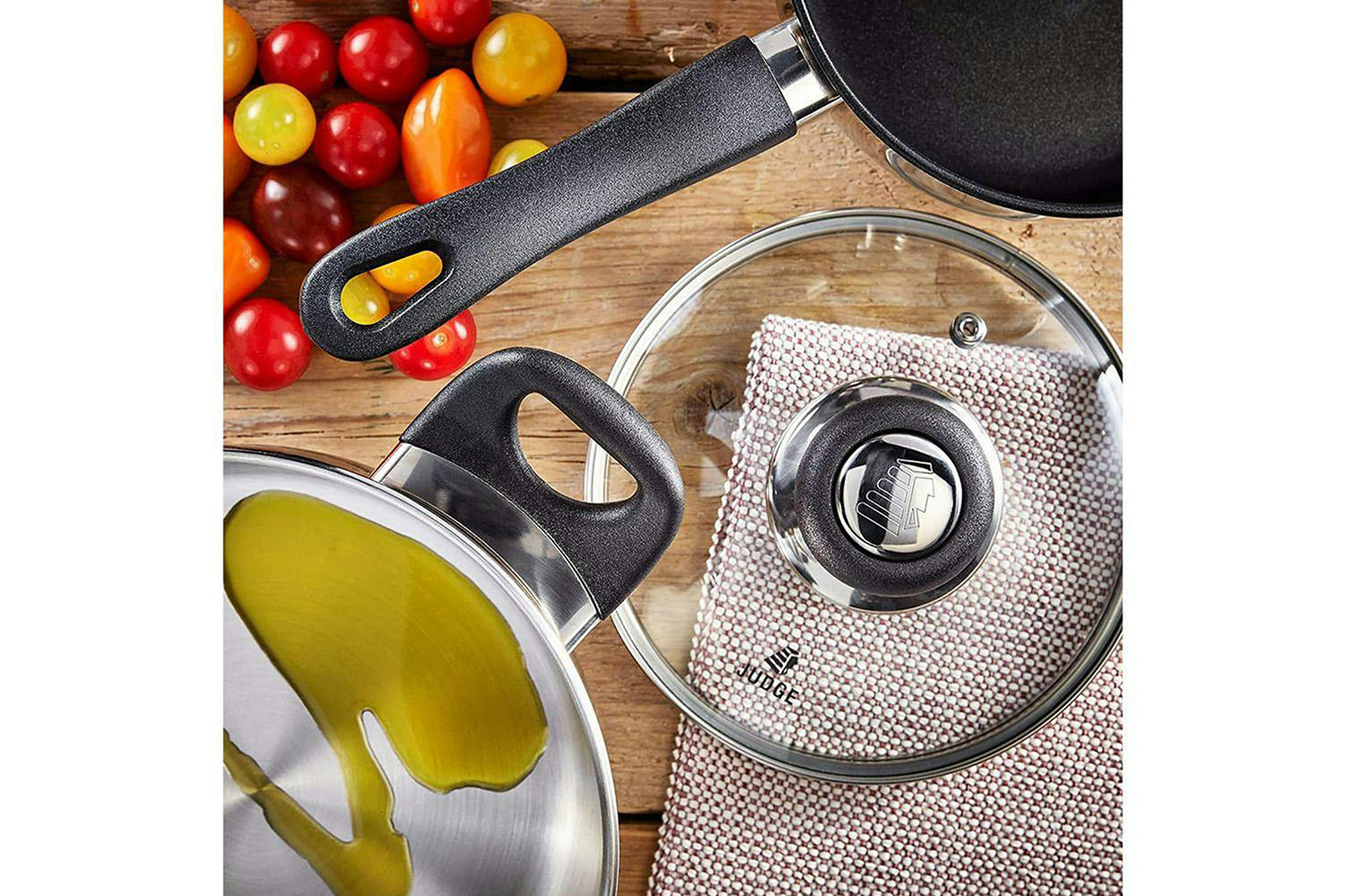 Judge | Vista 14cm Draining Non-Stick Soucepan | Stainless Steel-3