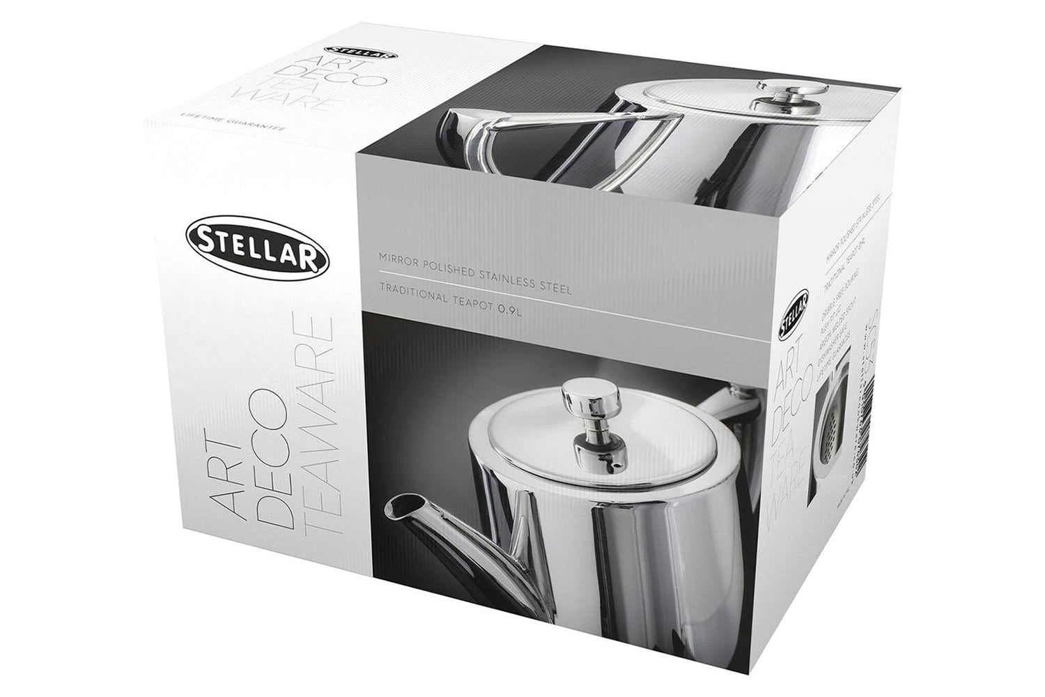 Stellar | Art Deco 0.6L Traditional Teapot | Stainless Steel-7