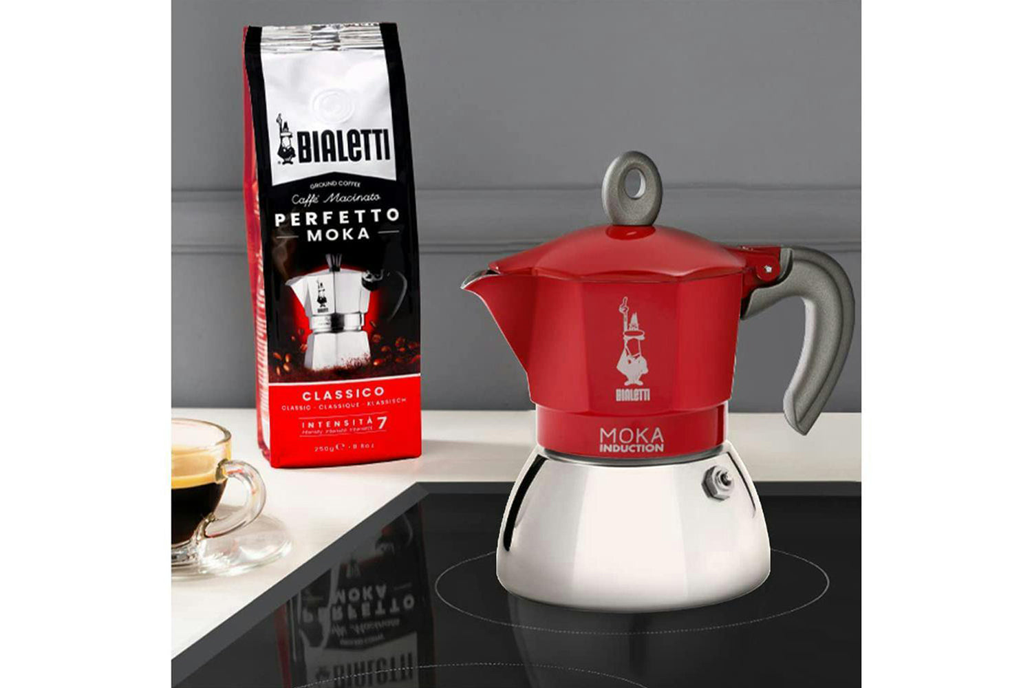 Bialetti | Moka Induction Moka Pot | 2 Cup | Red-3