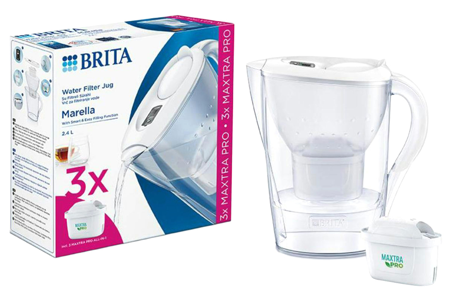 Brita | Marella Maxtra Pro Water Filtering Jug | White | S1052721
