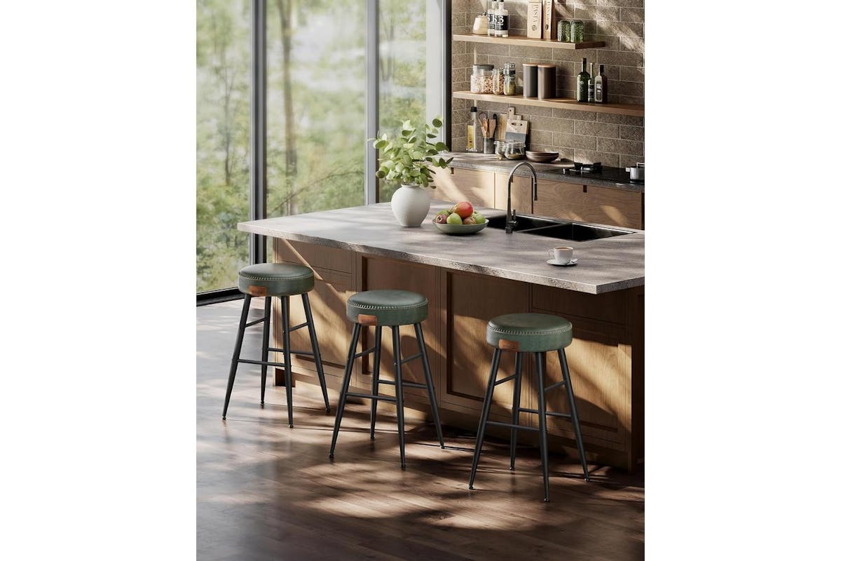 Vasagle Echo Collection Bar Stools | Set Of 2 | Forest Green | 63 Cm (Special Offer)-4