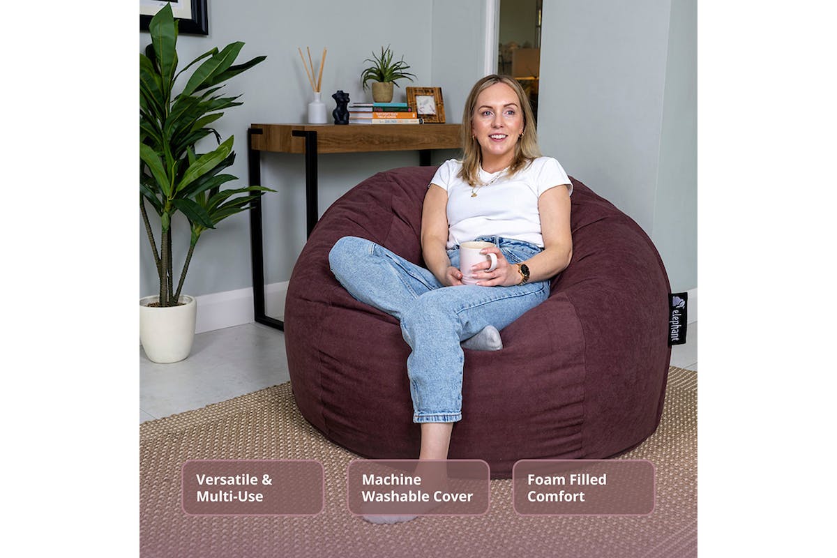 Elephant Kumo Bean Bags | Burgundy-2