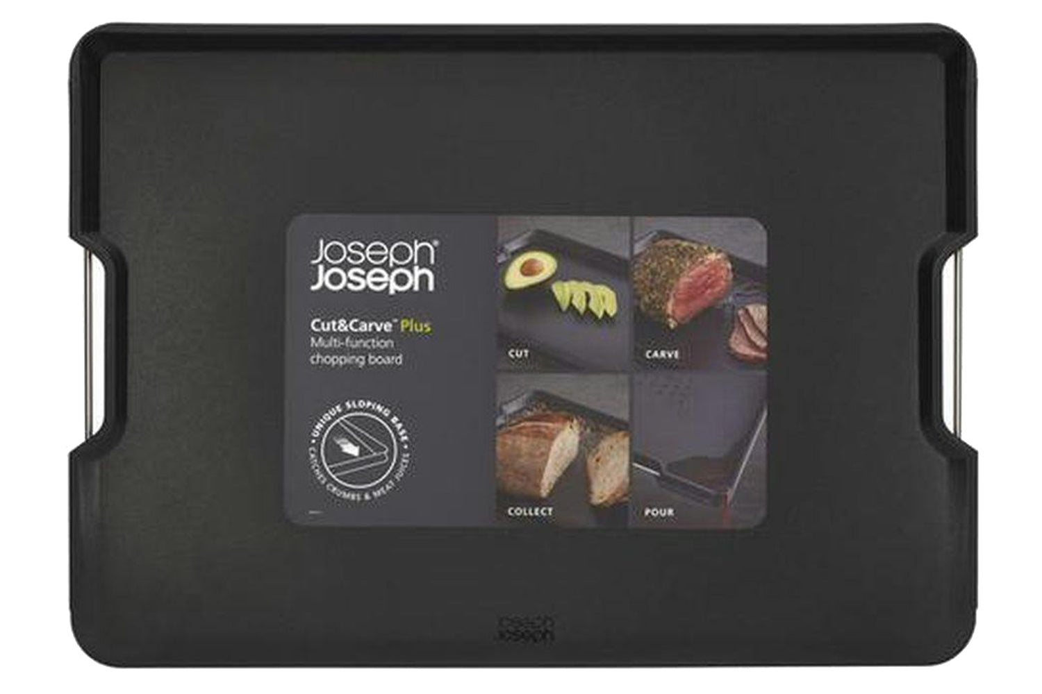 Joseph Joseph | Cut & Carve Multi-function Large Chopping Board | Black