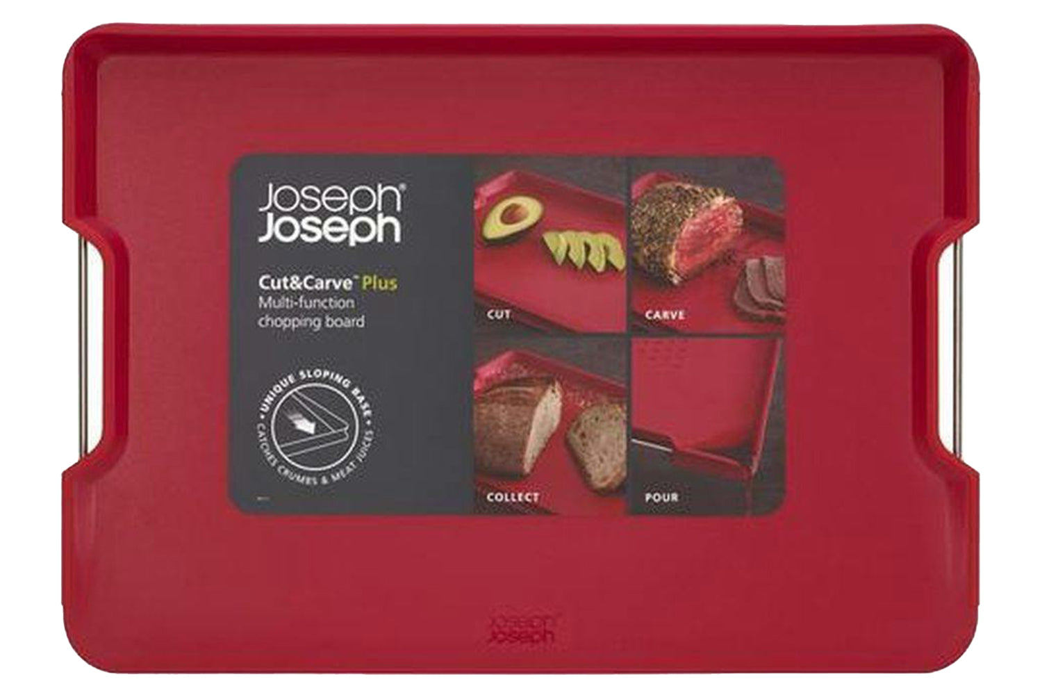 Joseph Joseph | Cut & Carve Multi-function Chopping Board | Red