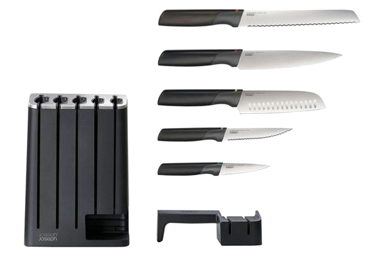 Joseph Joseph | Elevate Knives SlimBlock Five-Piece Knife Set with Sharpener