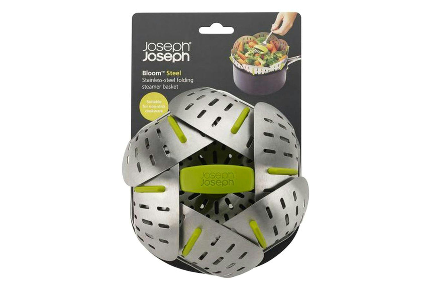 Joseph Joseph | Bloom Steel Foldable Steamer Basket-3