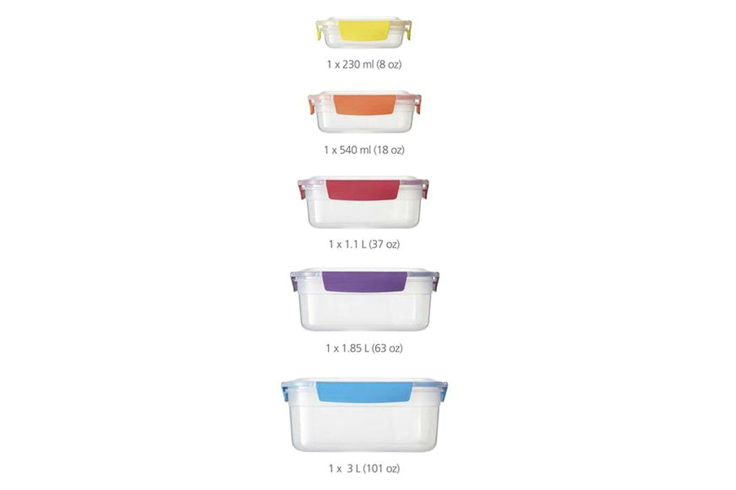 Joseph Joseph | Nest 5-piece Food Storage Set | Multicolour