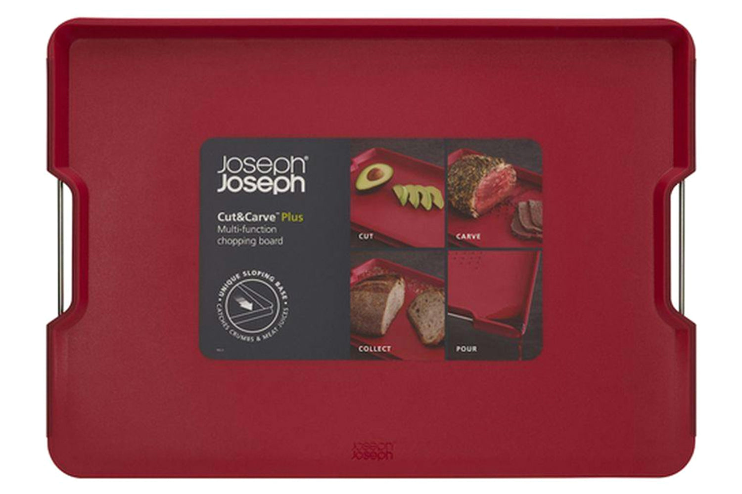 Joseph Joseph | Cut & Carve Multi-function Large Chopping Board | Red