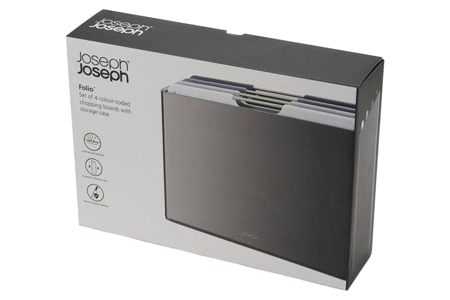 Joseph Joseph | Folio Grey Colour-coded Chopping Board | Set of 4