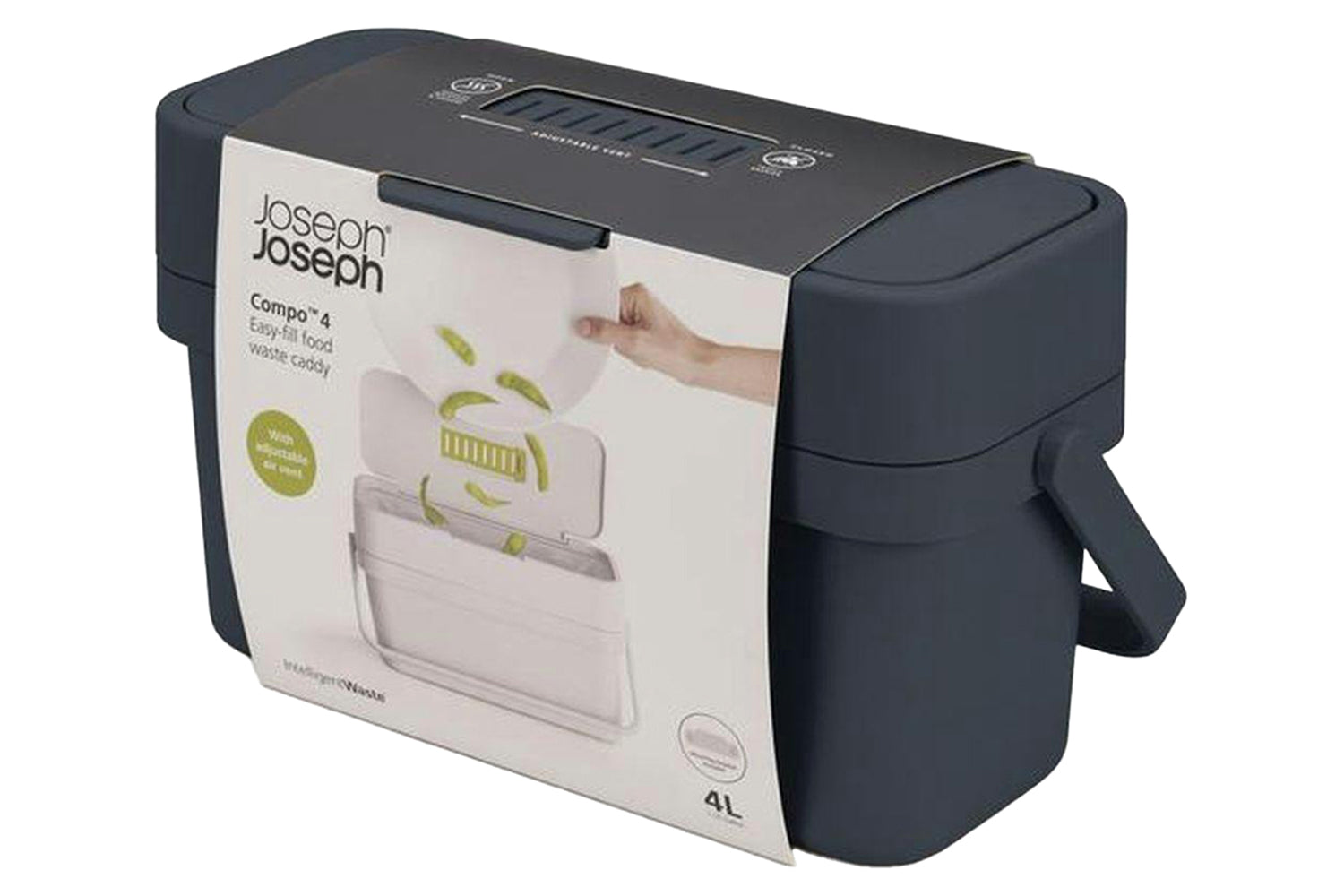 Joseph Joseph | Compo 4L Food Waste Caddy | Graphite