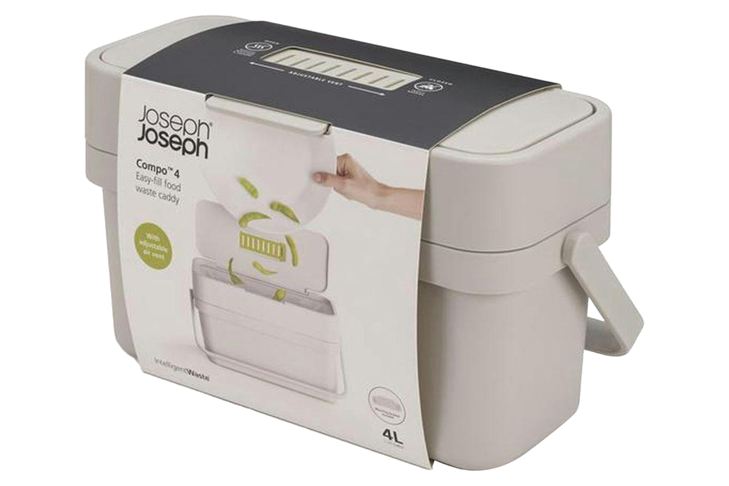 Joseph Joseph | Compo 4L Food Waste Caddy | Stone