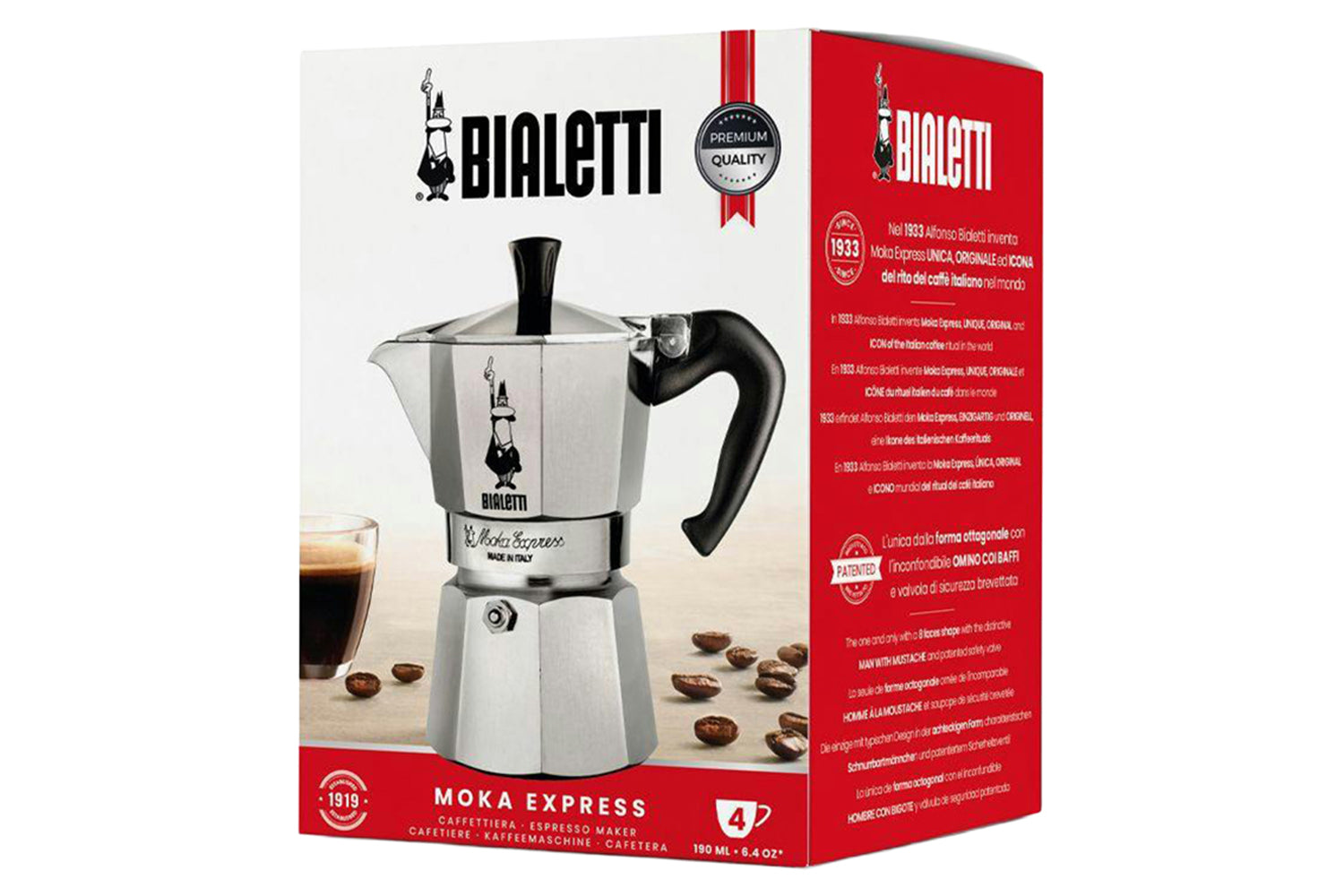Bialetti | Moka Express Traditional Italian Moka Pot | 4 Cup | Silver-6