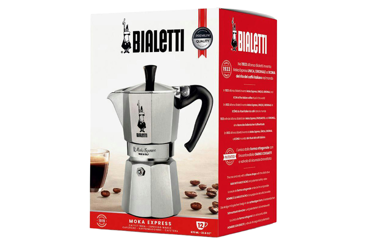 Bialetti | Moka Express Traditional Italian Moka Pot | 12 Cup | Silver-6