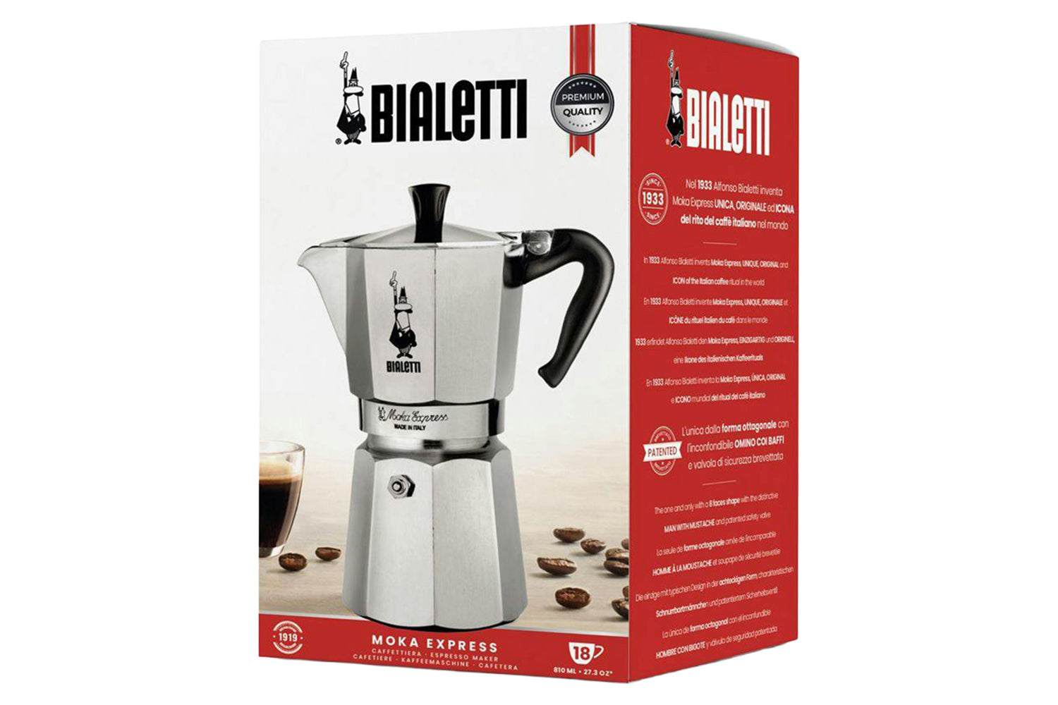 Bialetti | Moka Express Traditional Italian Moka Pot | 18 Cup | Silver-8