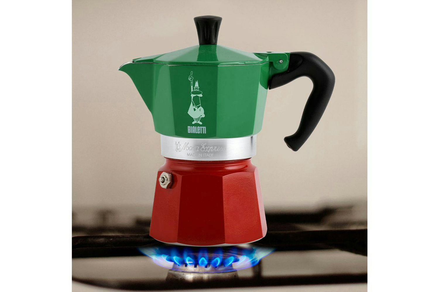 Bialetti | Moka Express Classic Italian Moka Pot | 6 Cup | Green/Red-4