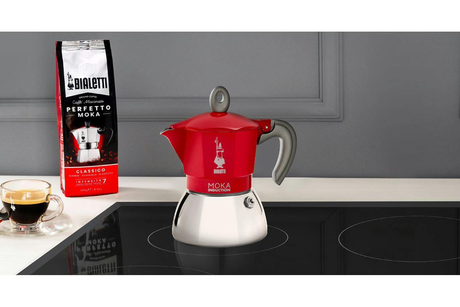 Bialetti | Moka Induction Italian Moka Pot | 4 Cup | Red-2
