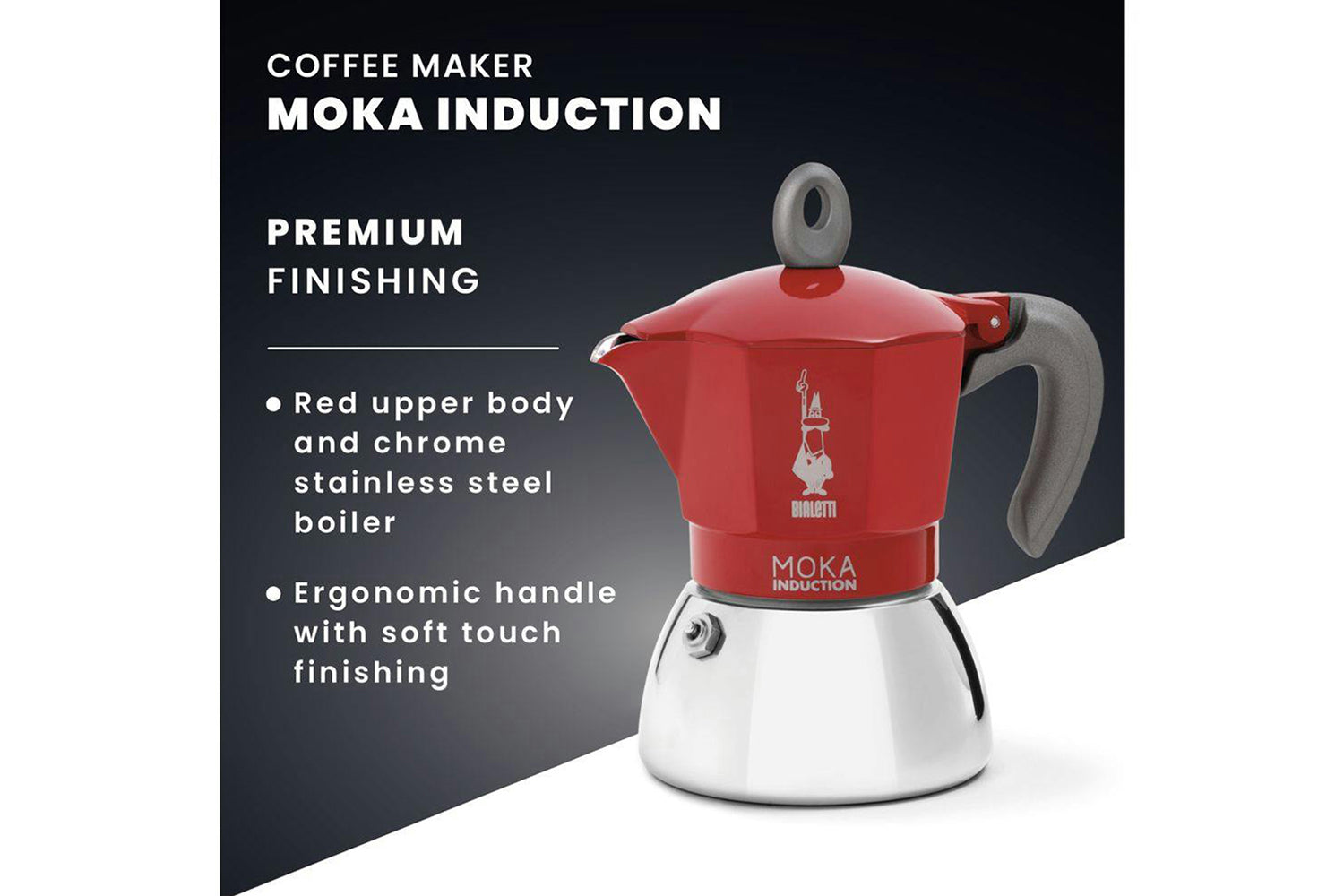 Bialetti | Moka Induction Italian Moka Pot | 4 Cup | Red-7