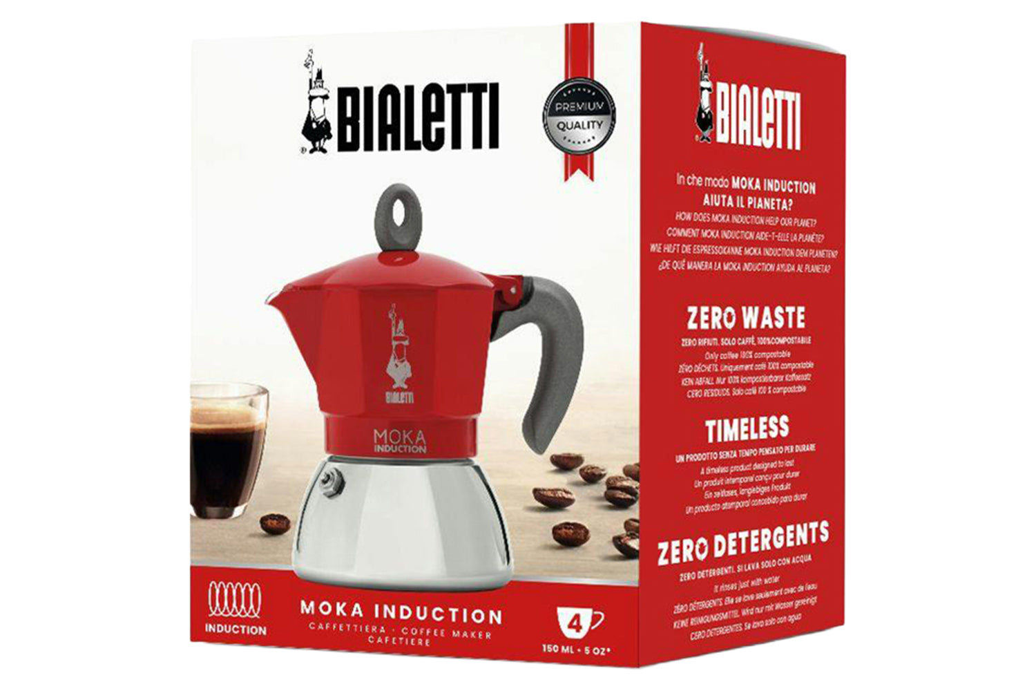 Bialetti | Moka Induction Italian Moka Pot | 4 Cup | Red-8
