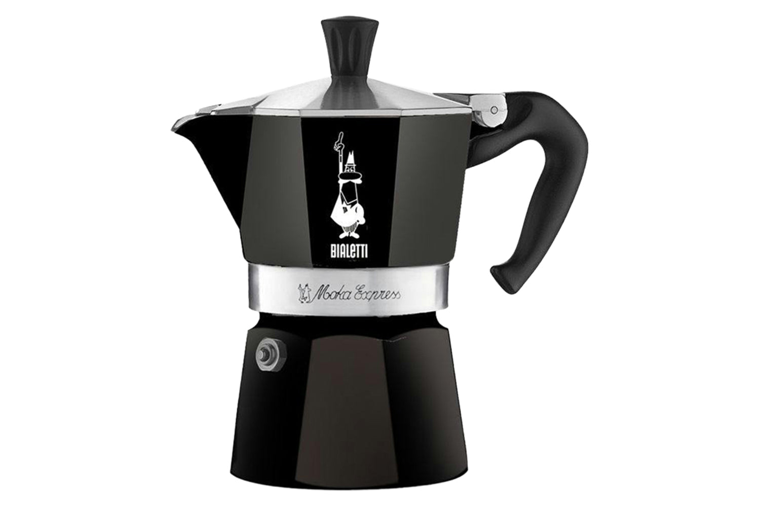 Bialetti | Moka Express Aluminium Italian Moka Pot | 1 Cup | Black