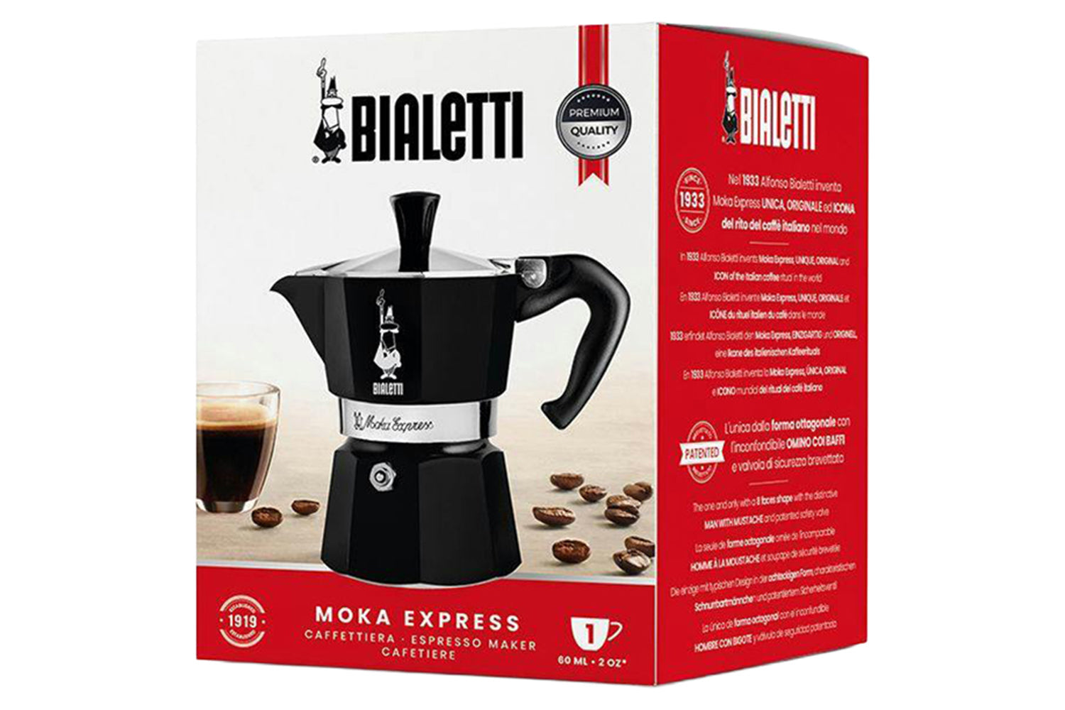 Bialetti | Moka Express Aluminium Italian Moka Pot | 1 Cup | Black-4