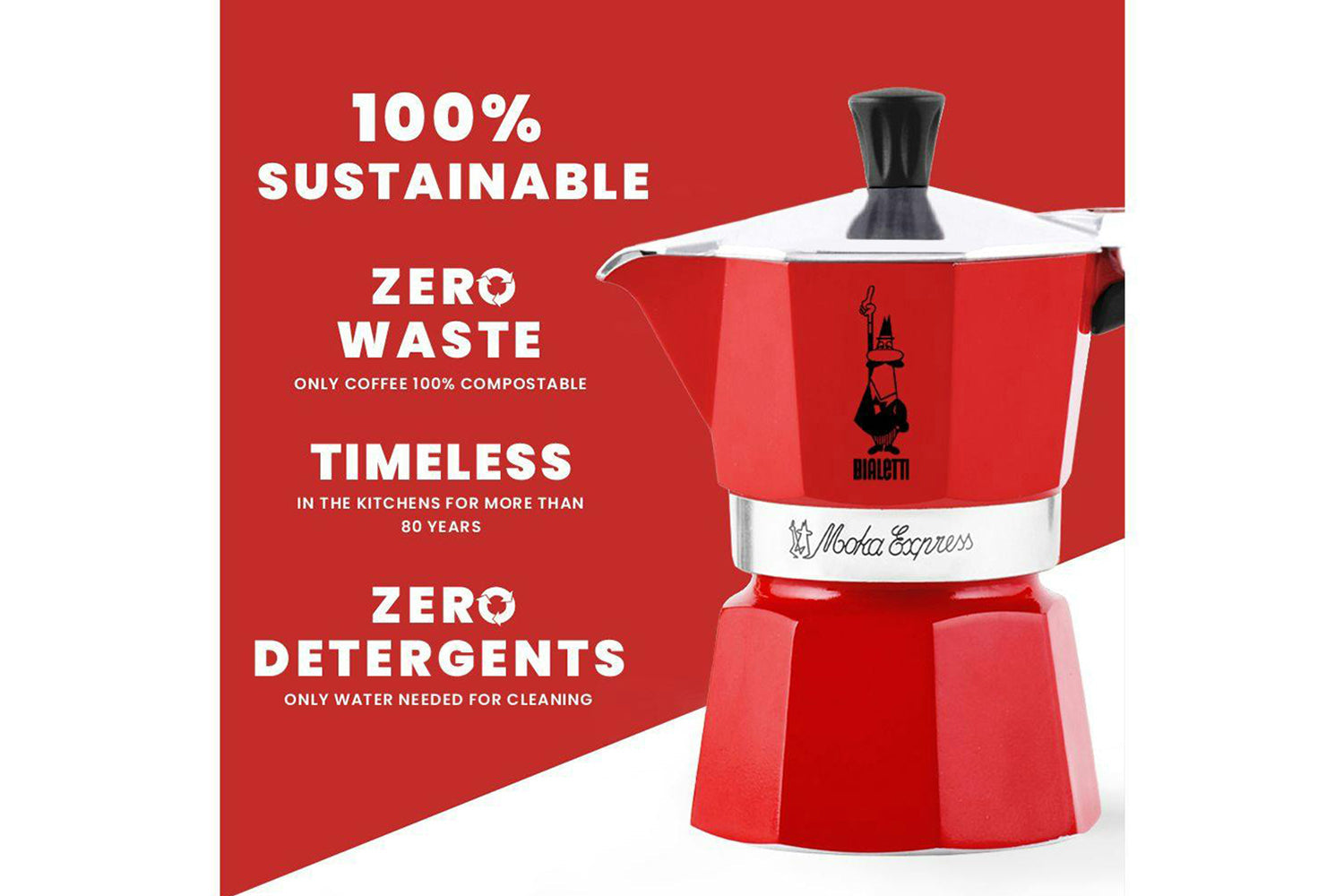 Bialetti | Moka Express Authentic Italian Moka Pot | 1 Cup | Red-5