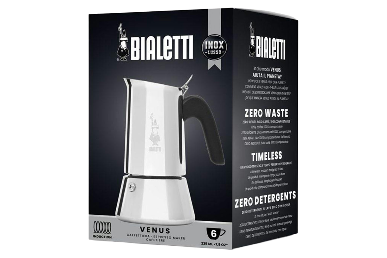 Bialetti | Venus Induction Premium Italian Moka Pot | 6 Cup | Stainless Steel-7