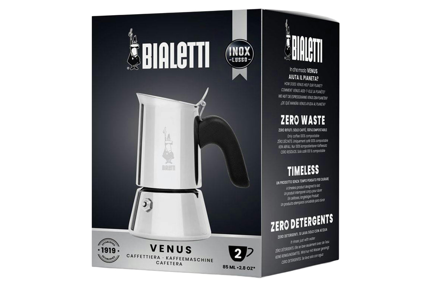 Bialetti | Venus Induction Premium Italian Moka Pot | 2 Cup | Stainless Steel-7