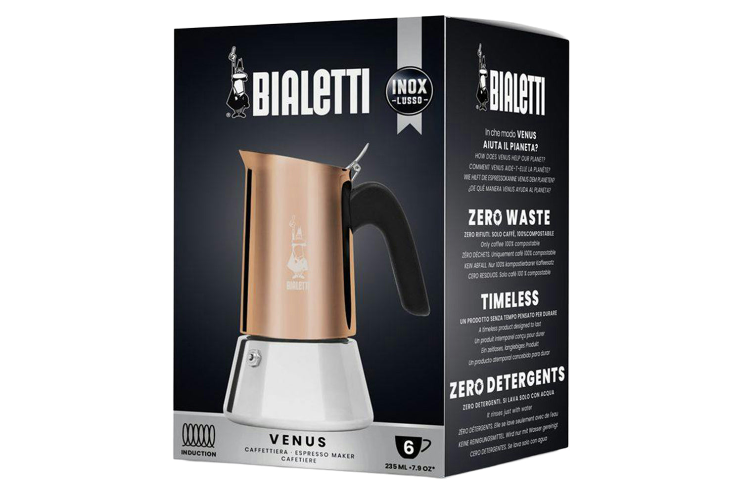 Bialetti | Venus Luxury Italian Moka Pot | 6 Cup | Copper-6