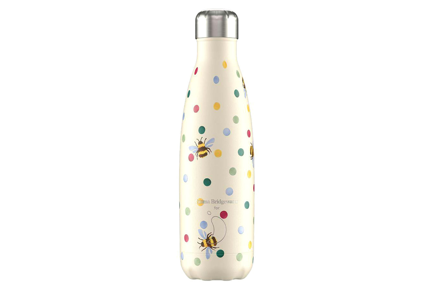 Chillys | Emma Bridgewater Polka Dot and Bees Water Bottle | 500ml | Multicolour