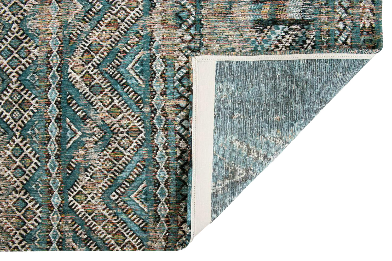 Louis De Poortere | Kilim Zemmuri Indoor Eco Rug | Multicolour | 140 x 200 cm-3