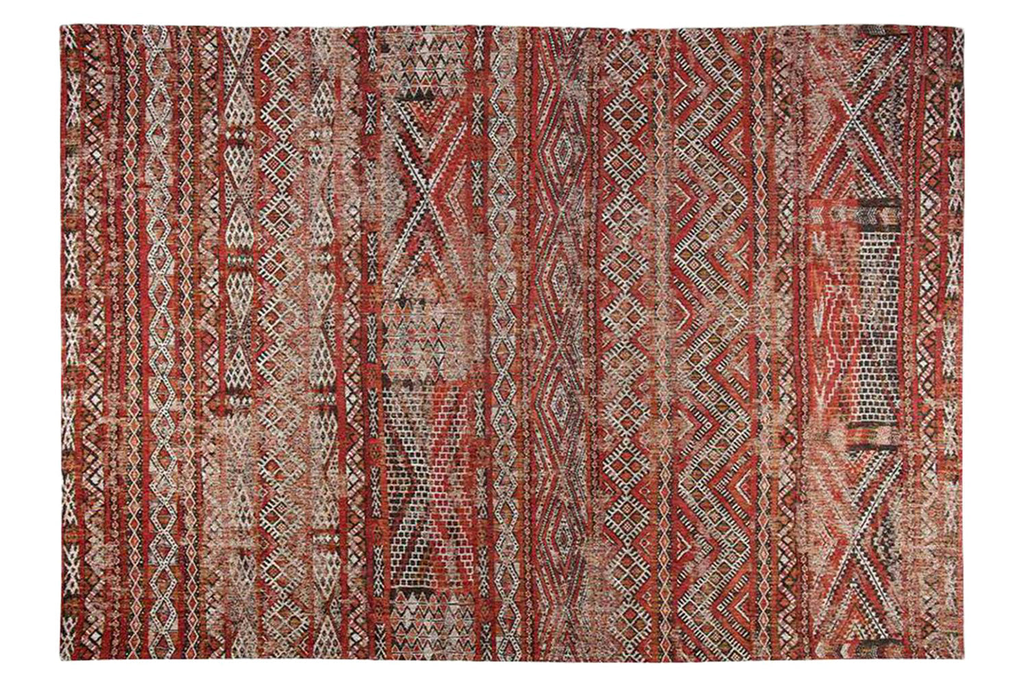 Louis De Poortere | Kilim Fez Indoor Eco Rug | Red | 140 x 200 cm
