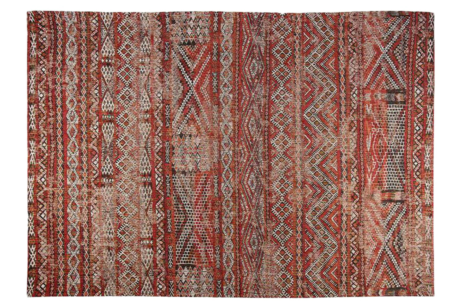 Louis De Poortere | Kilim Fez Indoor Eco Rug | Red | 170 x 240 cm