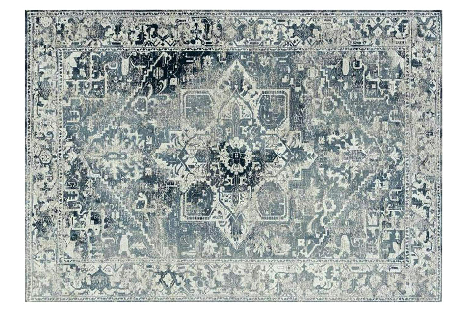 Louis De Poortere | Tabriz Atlantide Eco Rug | Blue | 140 x 200 cm