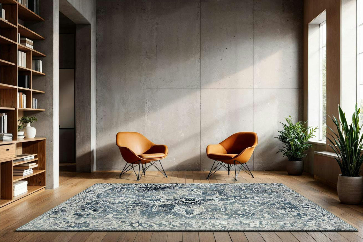 Louis De Poortere | Tabriz Atlantide Eco Rug | Blue | 170 x 240 cm-2