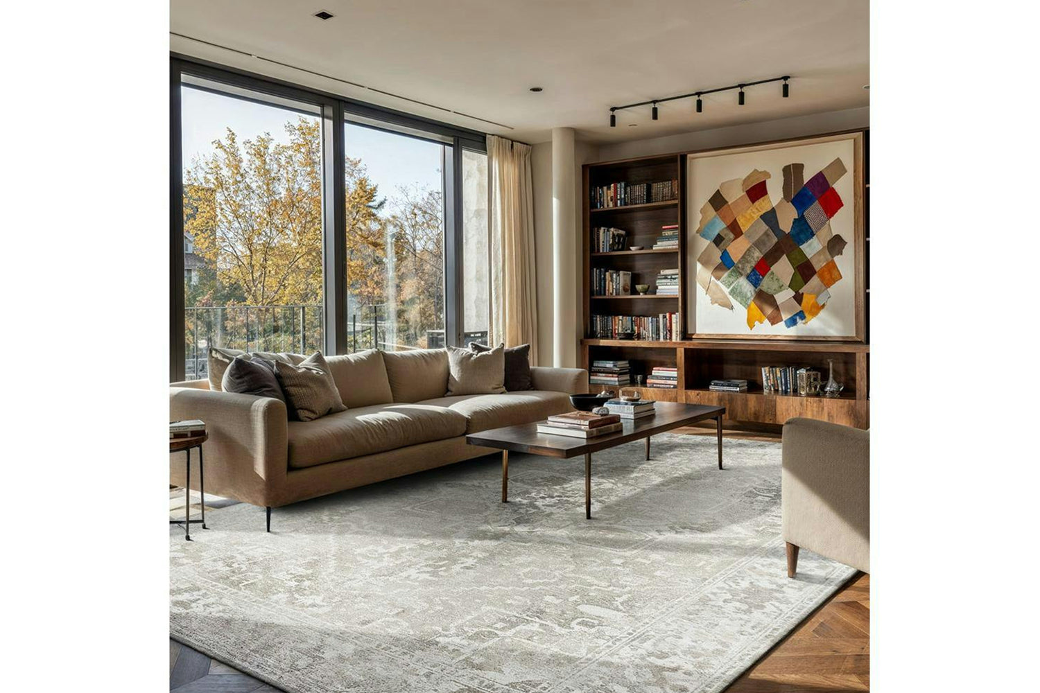 Louis De Poortere | Tabriz Suede Eco Rug | Grey | 200 x 280 cm-2