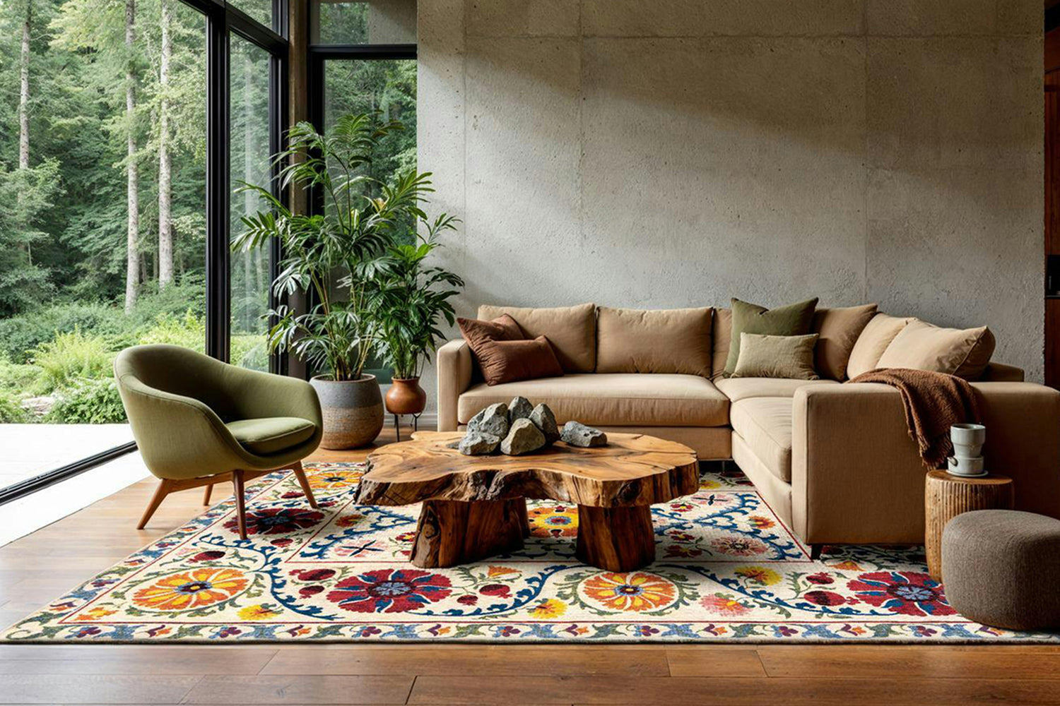 Louis De Poortere | Suzani Eco Rug | Origine | 140 x 200 cm-2