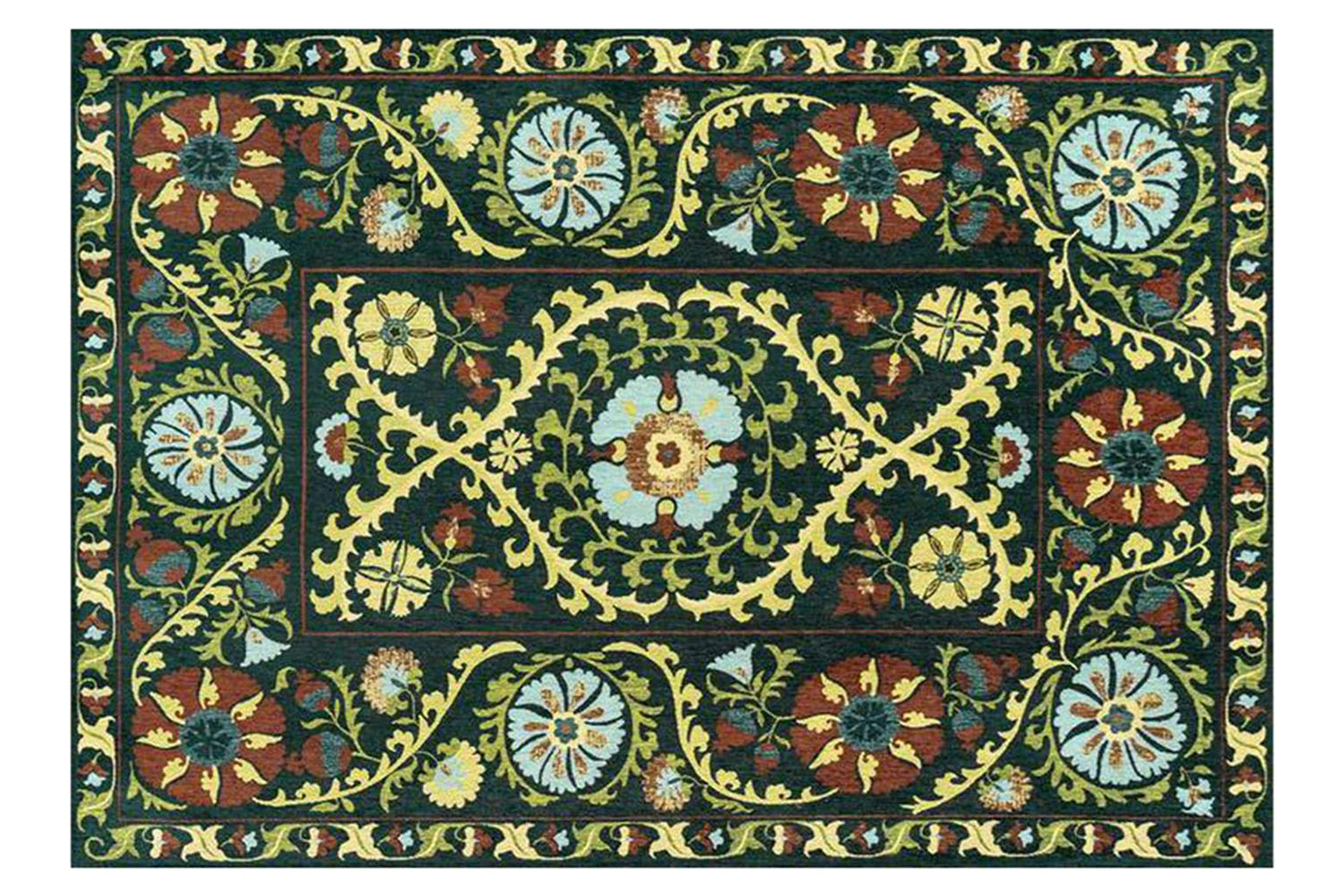 Louis De Poortere | Suzani Bavaria Eco Rug | Multicolour | 200 x 280 cm