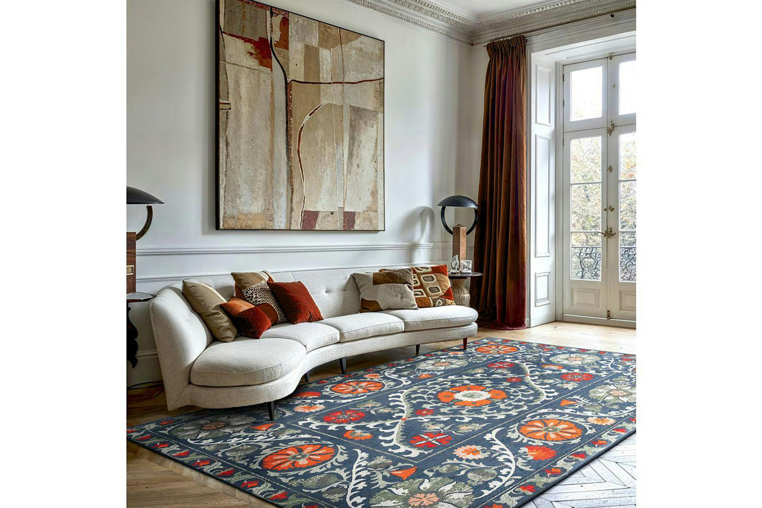 Louis De Poortere | Suzani Eco Rug | Nordic | 140 x 200 cm-2