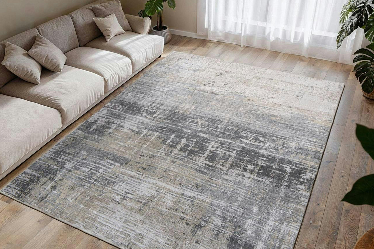 Louis De Poortere | Streaks Eco Rug | Grey | 280 x 390 cm-2