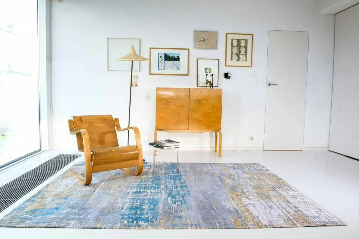 Louis De Poortere | Streaks Eco Rug | Long Island Blue | 80 x 250 cm-2