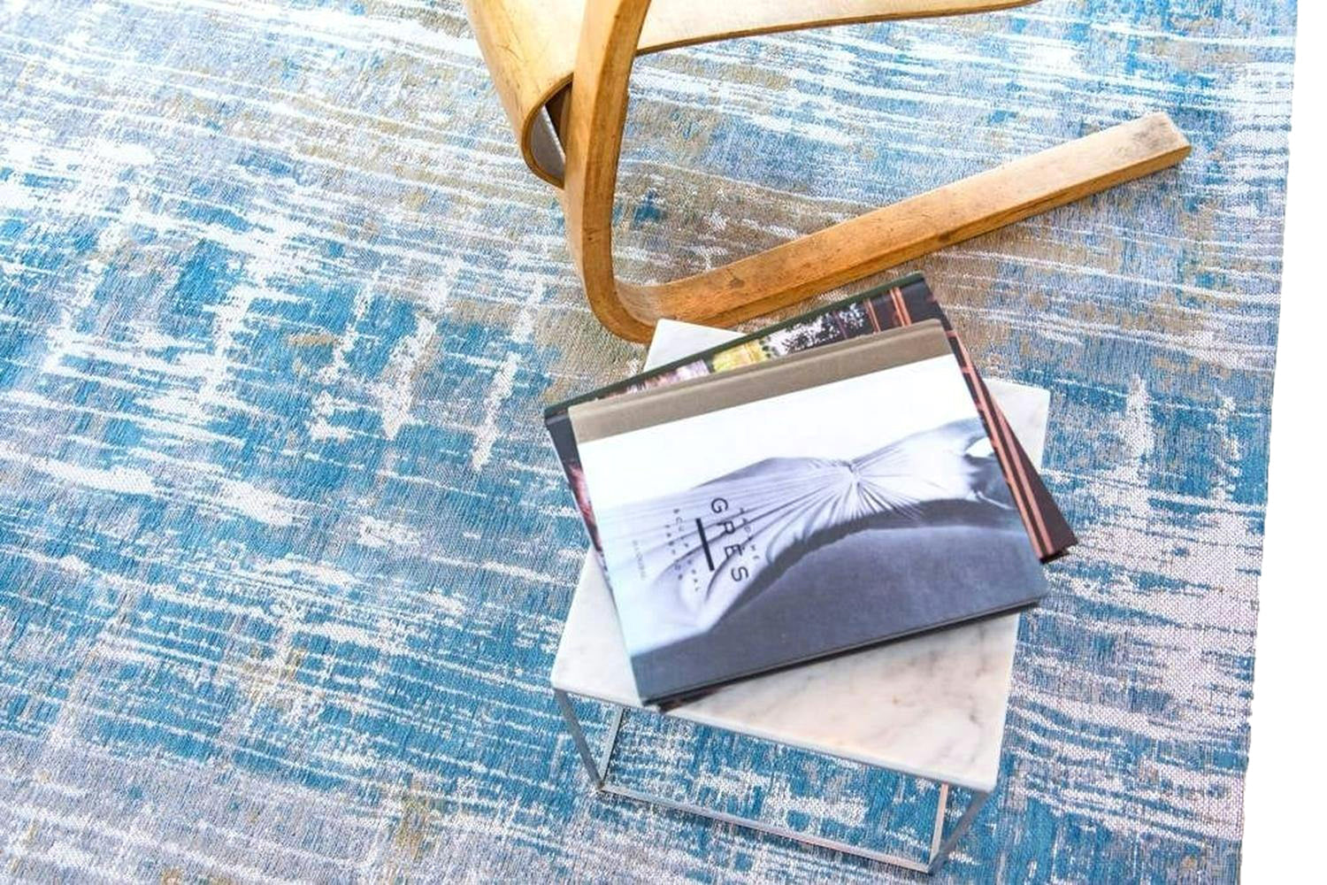 Louis De Poortere | Streaks Eco Rug | Long Island Blue | 140 x 200 cm-4