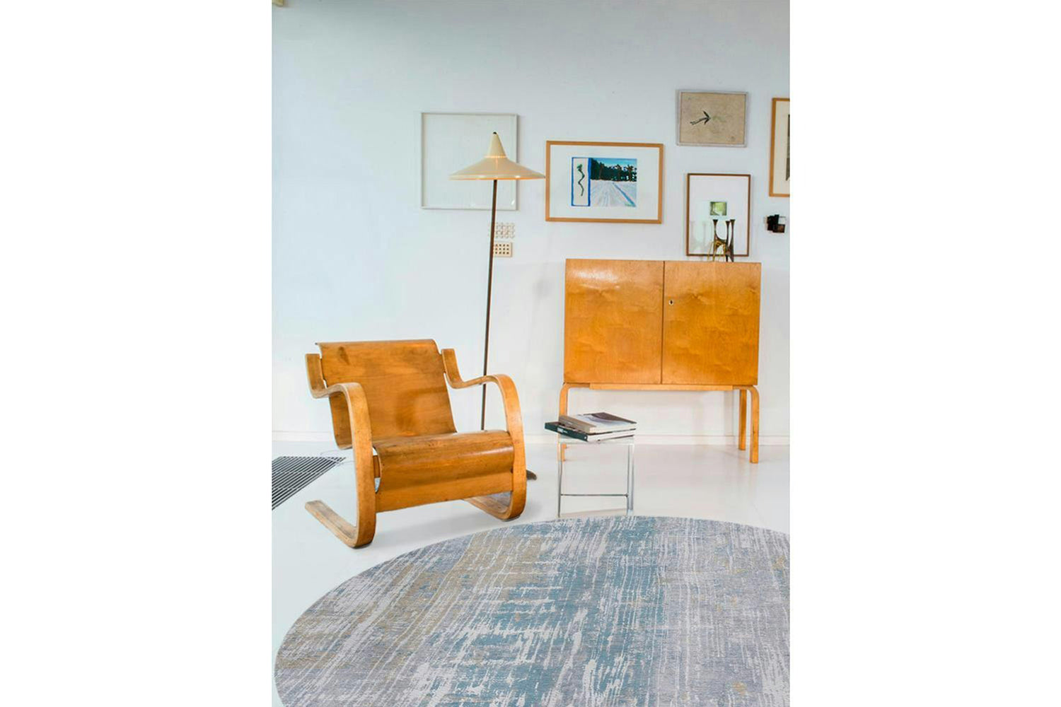 Louis De Poortere | Streaks Eco Rug | Long Island Blue | 200 x 280 cm-3