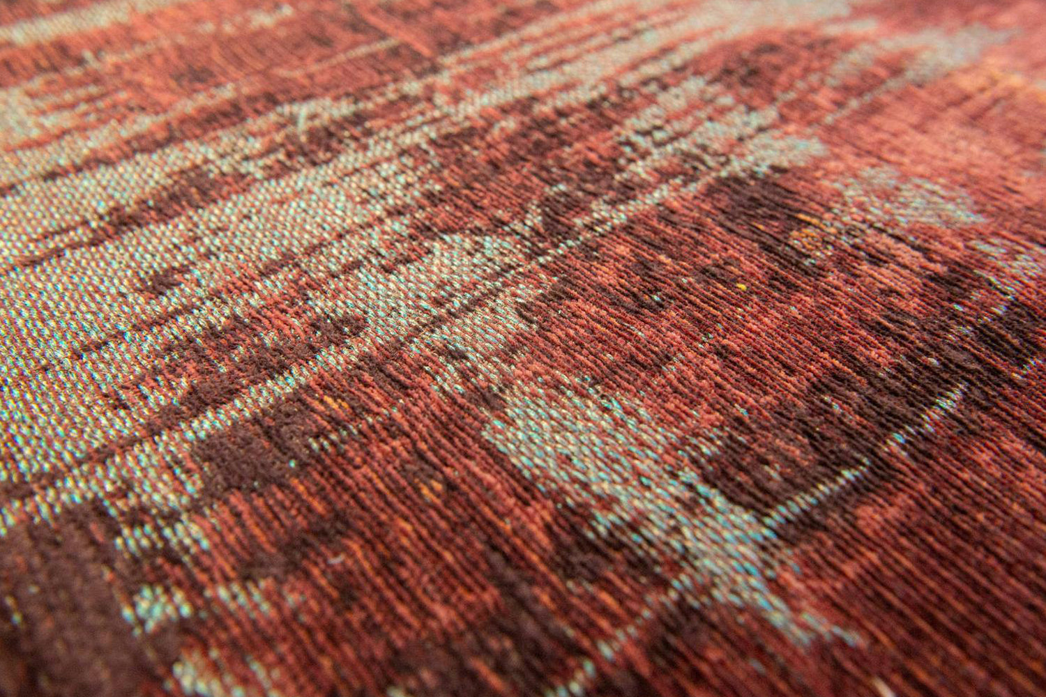 Louis De Poortere | Streaks Eco Round Rug | Red | 240 x 240 cm-3