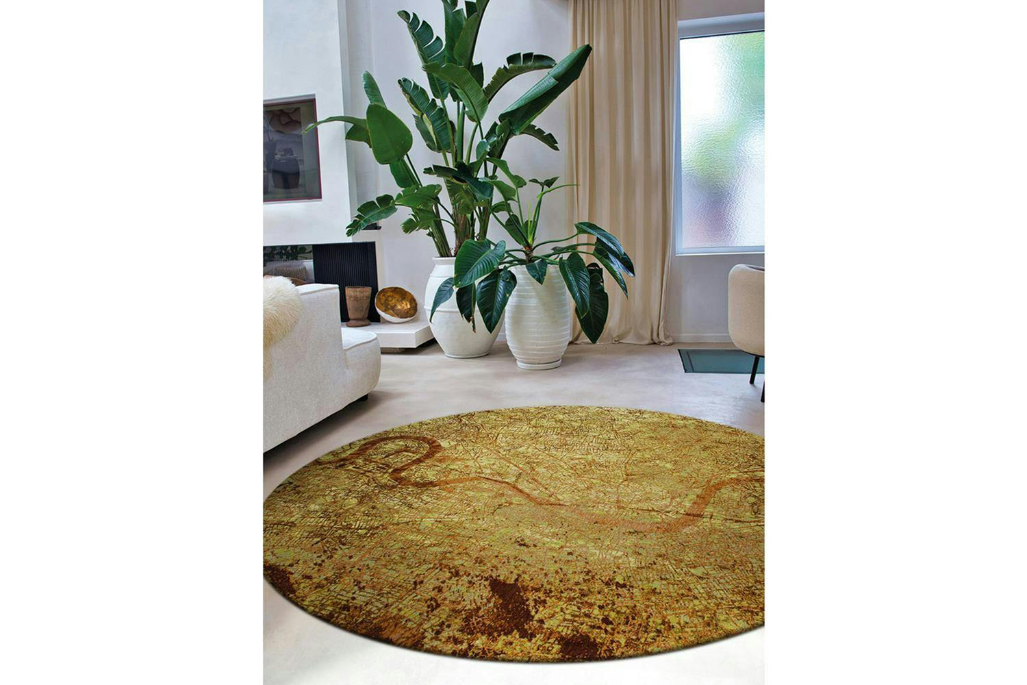 Louis De Poortere | London Indoor Eco Round Rug | Green | 240 x 240 cm-2