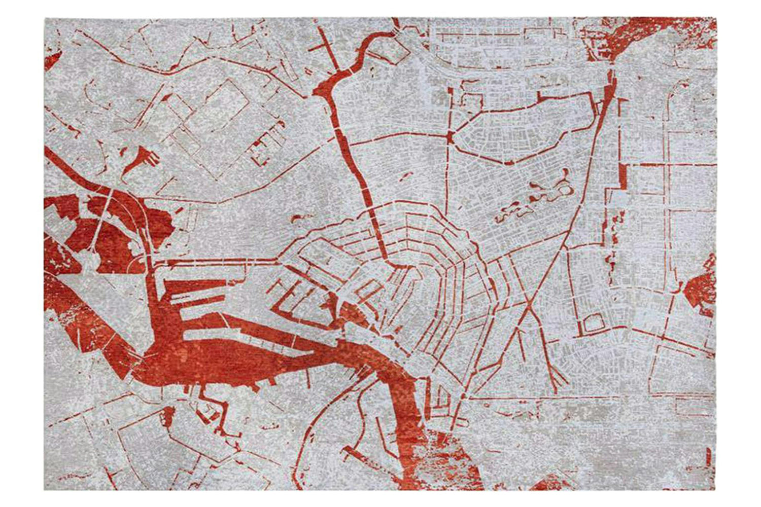 Louis De Poortere | Amsterdam Indoor Eco | Red/Grey | 140 x 200 cm