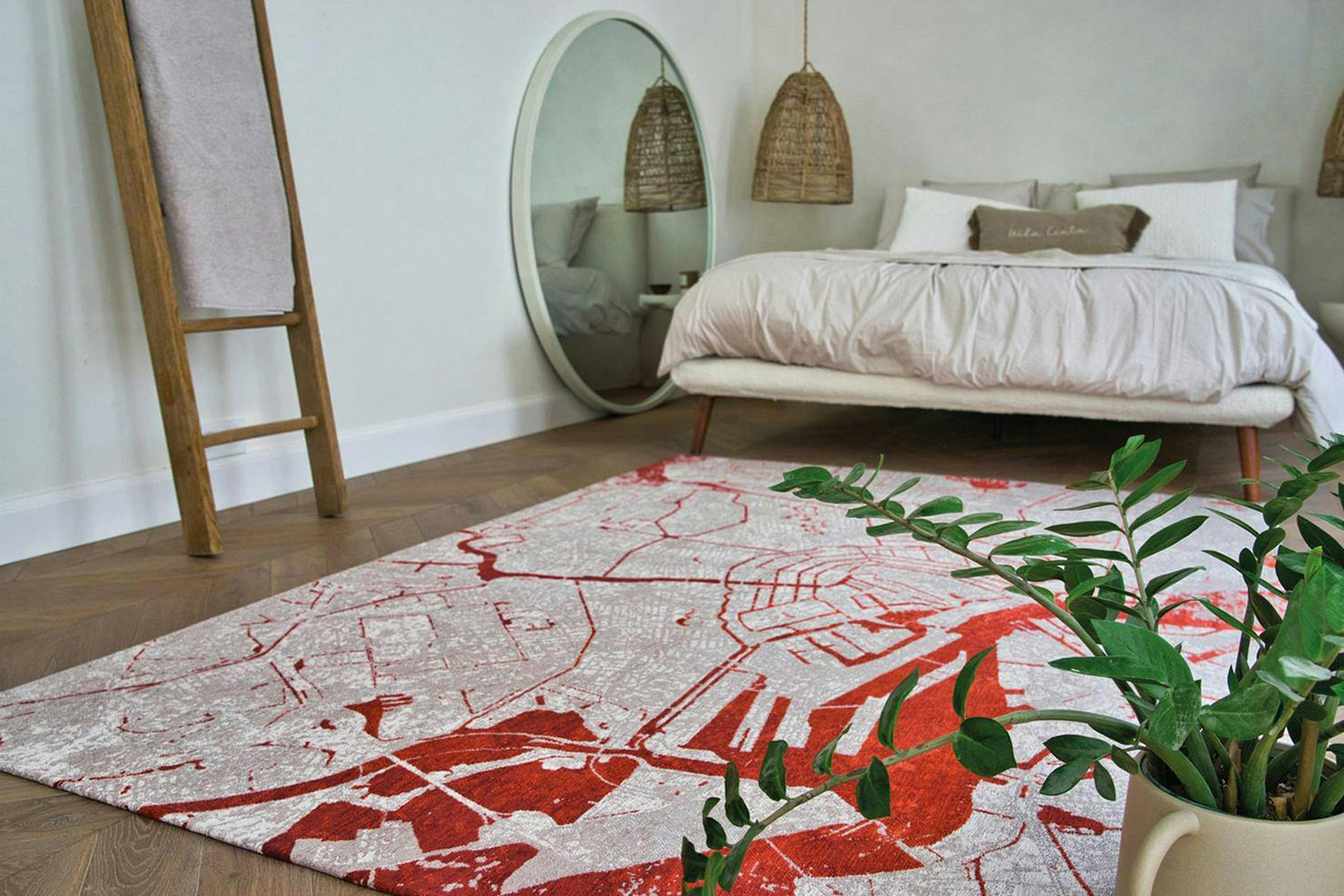 Louis De Poortere | Amsterdam Indoor Eco | Red/Grey | 140 x 200 cm-2