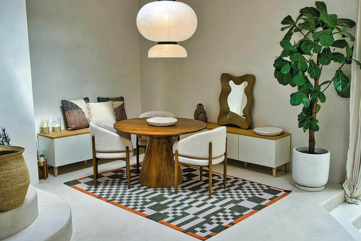 Louis De Poortere | Chess Indoor Eco Rug | Green | 80 x 150 cm-2