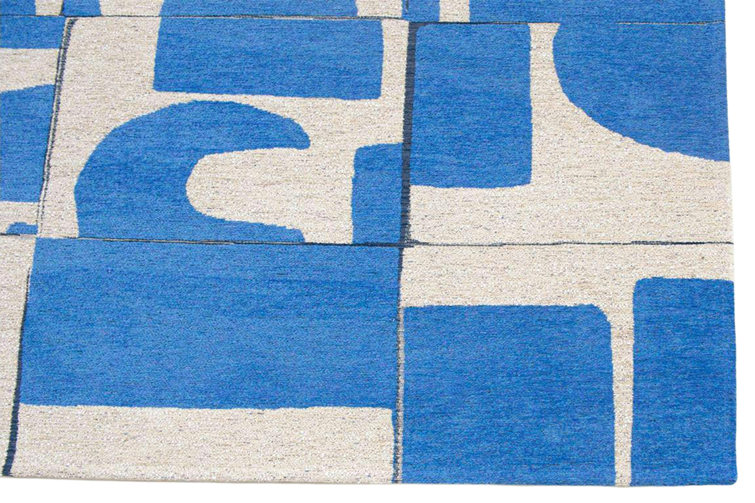 Louis De Poortere | Papercut Indoor Eco Rug | Blue/White | 80 x 150 cm-4
