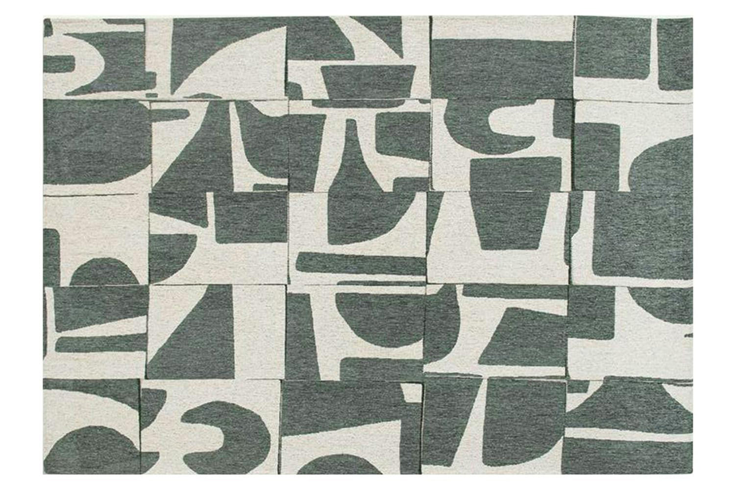 Louis De Poortere | Papercut Indoor Eco Rug | Beige/Green | 80 x 250 cm